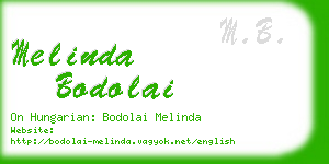 melinda bodolai business card